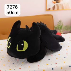 Maskotka smok leżący czarne 50 cm 6847842
