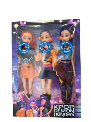 ZESTAW LALEK KPOP DEMON HUNTERS ŁOWCZYNIE DEMONÓW GRAJĄCE LALKI FUGURKI 4806420