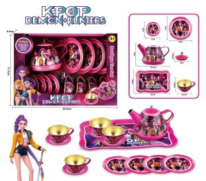 K-Pop Demon Hunters Temalı 15 Hissäli Çay Dəsti - Metal Qab-qacaq və Çaynik Dəsti 5153710