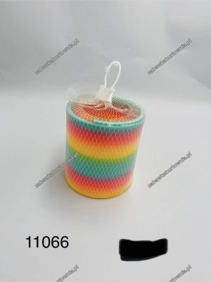 SPRĘŻYNA DO ZABAWY KOLOROWA TĘCZOWA PLASTIKOWA 1794673
