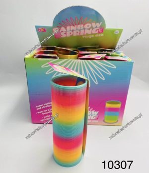 SPRĘŻYNA DO ZABAWY KOLOROWA TĘCZOWA PLASTIKOWA 1794676