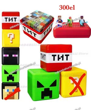 300el + 2 fiegurki Klocki magnetyczne TNT Duże Pudełko 4827926