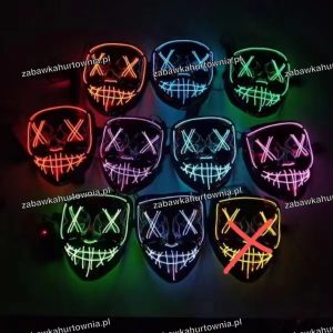 Maska LED Purge Rozświetlająca Maska ​​Halloween 4421540