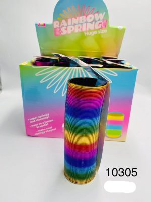 SPRĘŻYNA DO ZABAWY KOLOROWA TĘCZOWA PLASTIKOWA 1794675