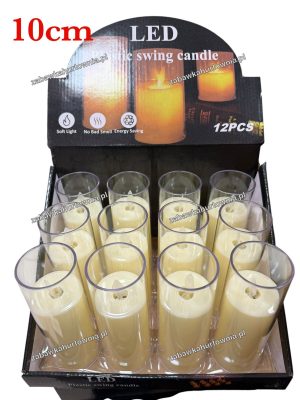 10cm ŚWIECZKA ELEKTRYCZNY WKŁAD DO ZNICZY ŚWIECA LED PŁOMIEŃ 6383402