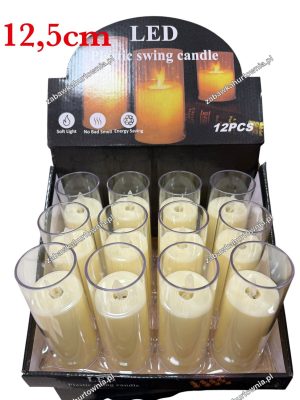 12_5cm ŚWIECZKA ELEKTRYCZNY WKŁAD DO ZNICZY ŚWIECA LED PŁOMIEŃ 6383403