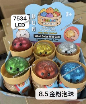 8_5CM   Gniotki dumplings brokatowe z kulkami ledowe 3753978