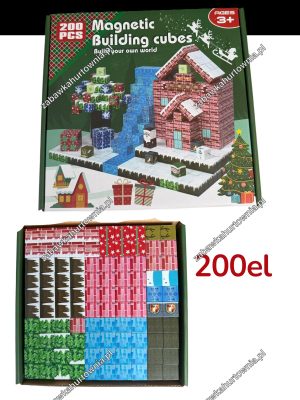 200 EL KLOCKI MAGNETYCZNE Idealny Prezent na Dzień Dziecka dla Chłopca 8453982